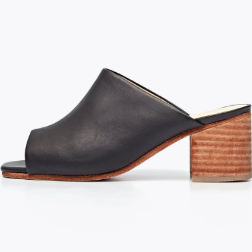 Nisolo Paloma Mule, Black Leather Size 8